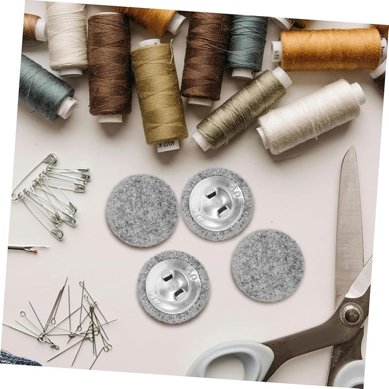 أزرار خياطة مستديرة رمادية فاتحة 2.5 سم للمعاطف والسترات وصنع الملابس DIY - Image 3